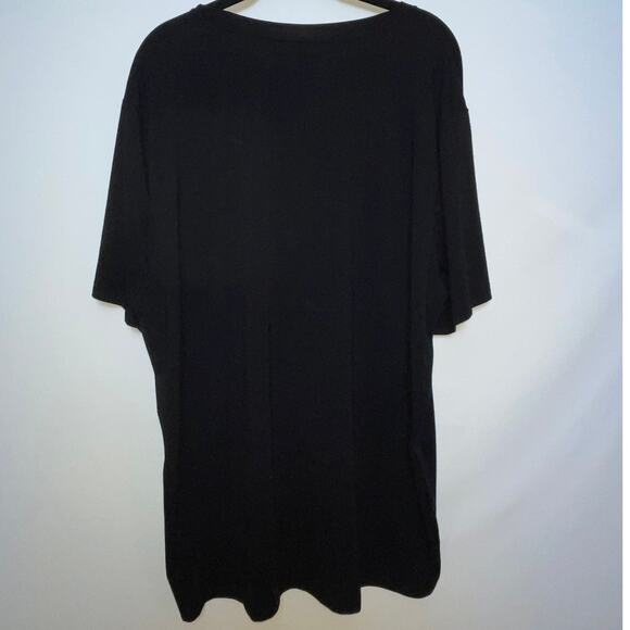 Nordstrom Basic Black Tunic Tee - Size XL -‎ Soft Rayon With Lots of Stretch - Picture 2 of 8
